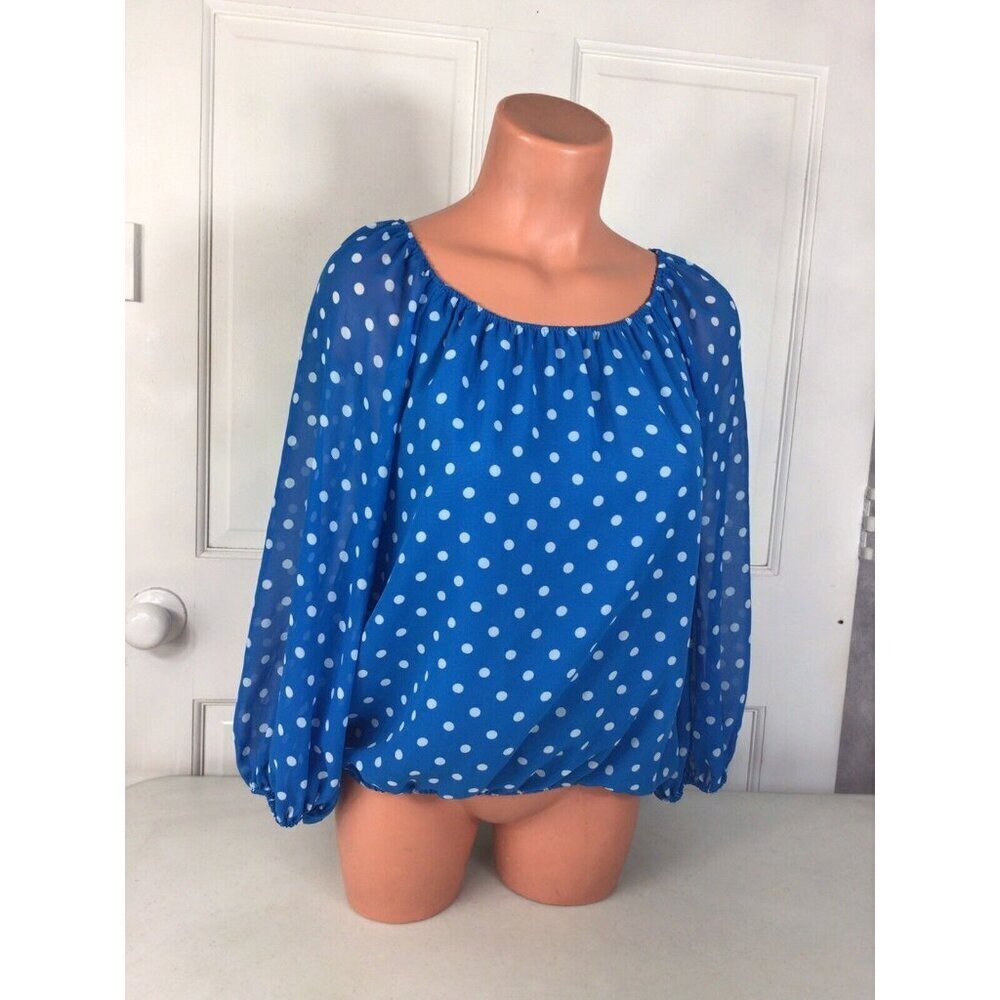 Vince Camuto Polka Dot Blouse Top Womens XS